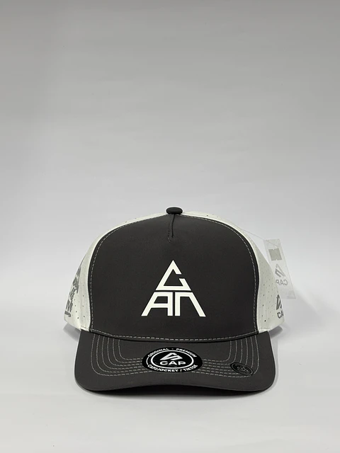 Gorra de 5p láser - Bicolor Gris x Blanco / Can is love 