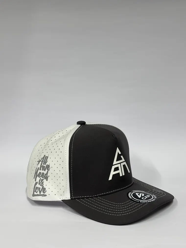 Gorra de 5p láser - Bicolor Gris x Blanco / Can is love  3