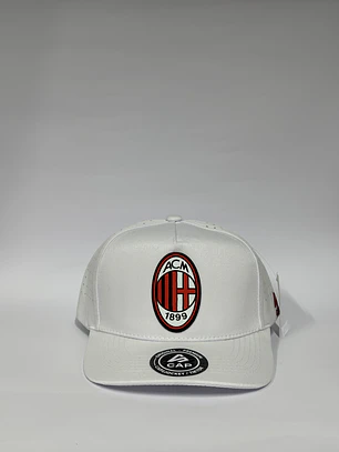 Gorra de lona 5p láser - Blanco / Ac milan 