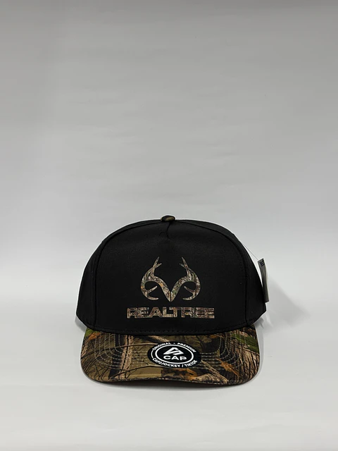 Gorra de lona 5p - Bicolor Negro x camuflaje - Real tres
