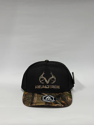 Gorra de lona 5p - Bicolor Negro x camuflaje - Real tres