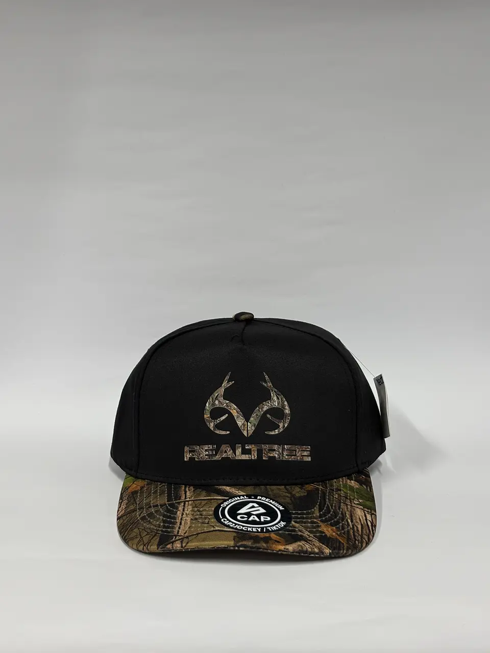 Gorra de lona 5p - Bicolor Negro x camuflaje - Real tree 1