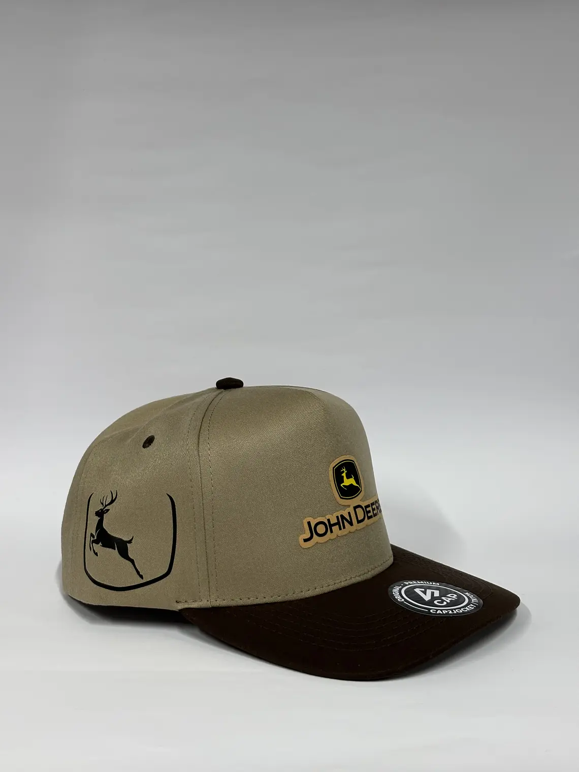 Gorra de lona 5p - Bicolor Kaki x marrón / John Deere  2