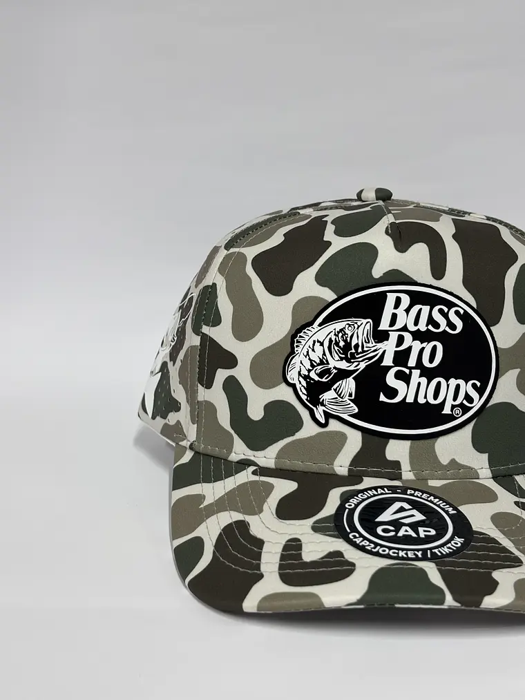 Gorra de lona 5p láser - Camuflado blanco / Bass pro shops  4