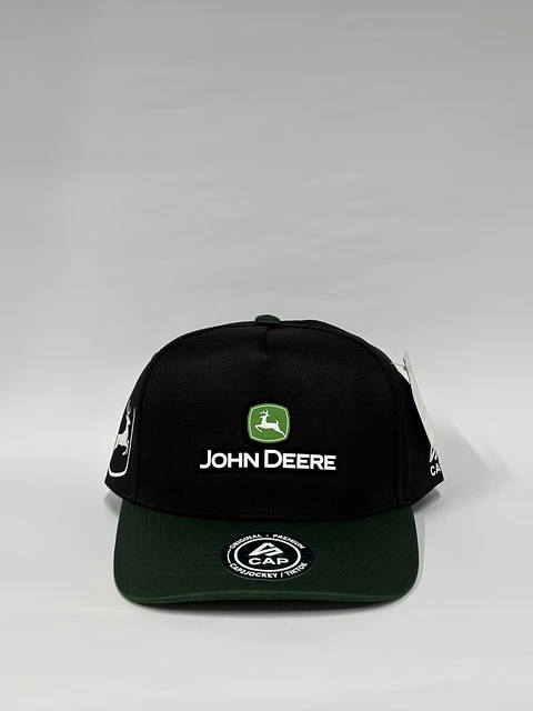 Gorra de lona 5p / Bicolor Negro x verde - John Deere