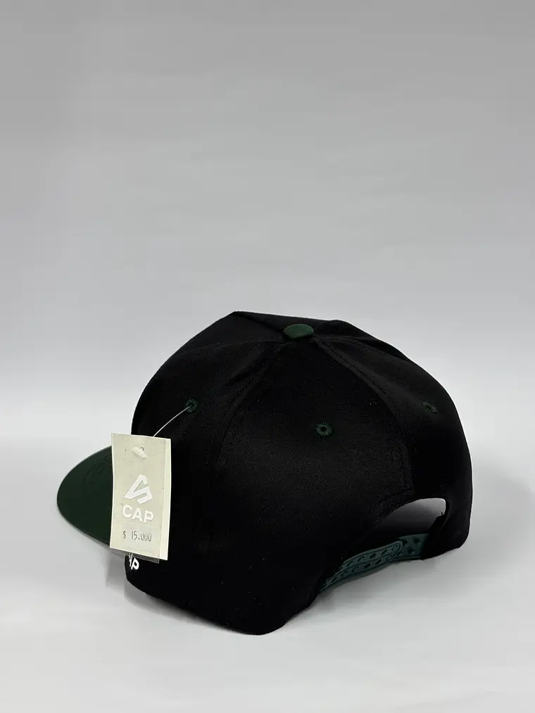 Gorra de lona 5p / Bicolor Negro x verde - John Deere 3