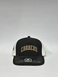 Gorra de lona 5p láser - Bicolor Negro x Blanco  / Leones del Caracas texto  - Miniatura 1