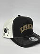 Gorra de lona 5p láser - Bicolor Negro x Blanco  / Leones del Caracas texto  - Miniatura 3