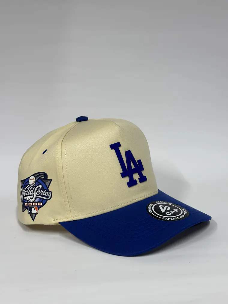 Gorra de lona 5p - Beige x Azul / LA Ws 2.000 2