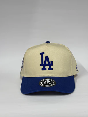 Gorra de lona 5p - Beige x Azul / LA Ws 2.000