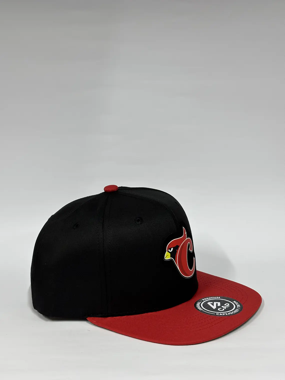 Gorra de lona plana 6p - Negro x rojo / Cardenales de Lara  2