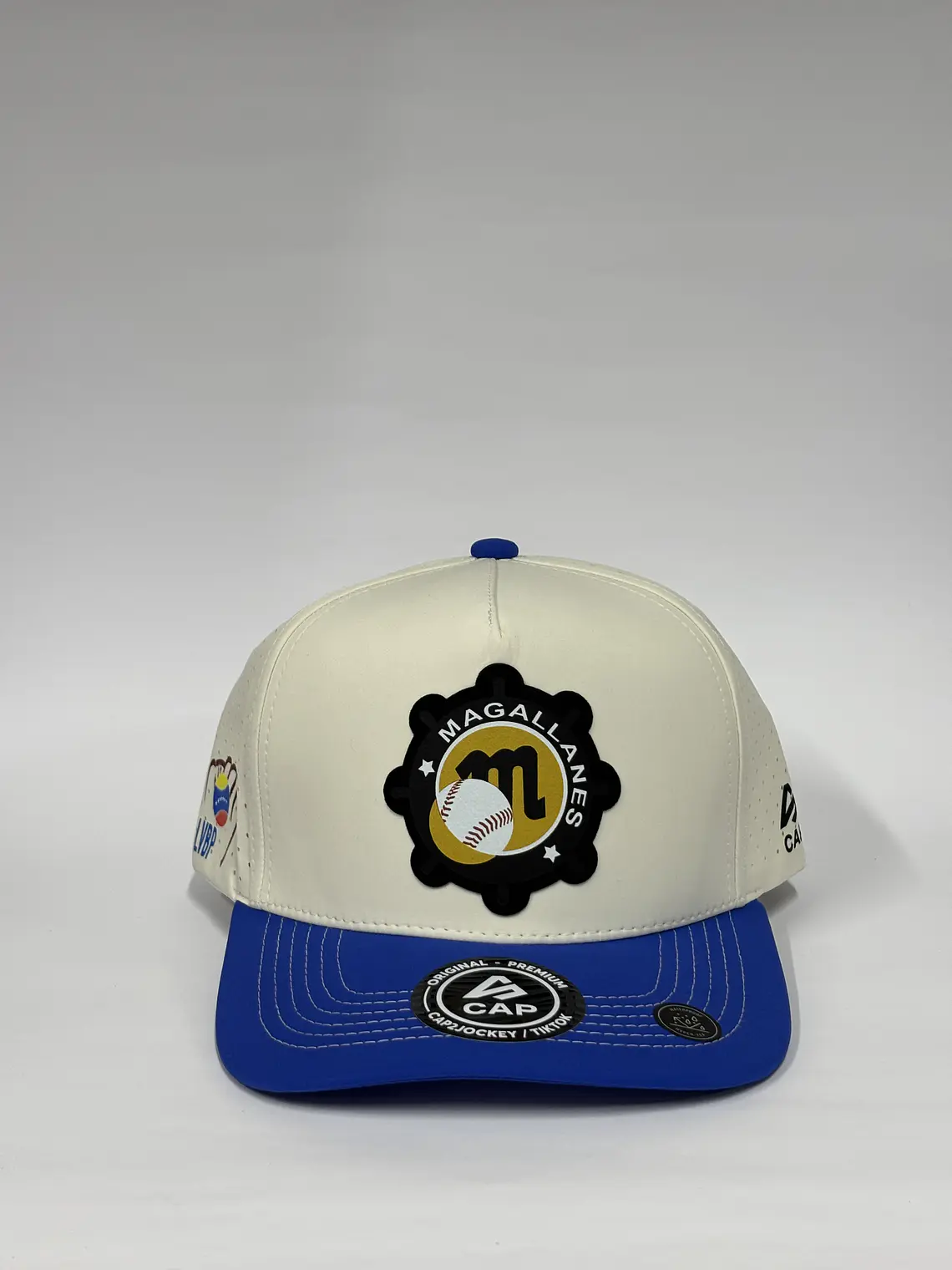 Gorra de lona 5p láser - Blanco x azul / Magallanes B.B.C 1