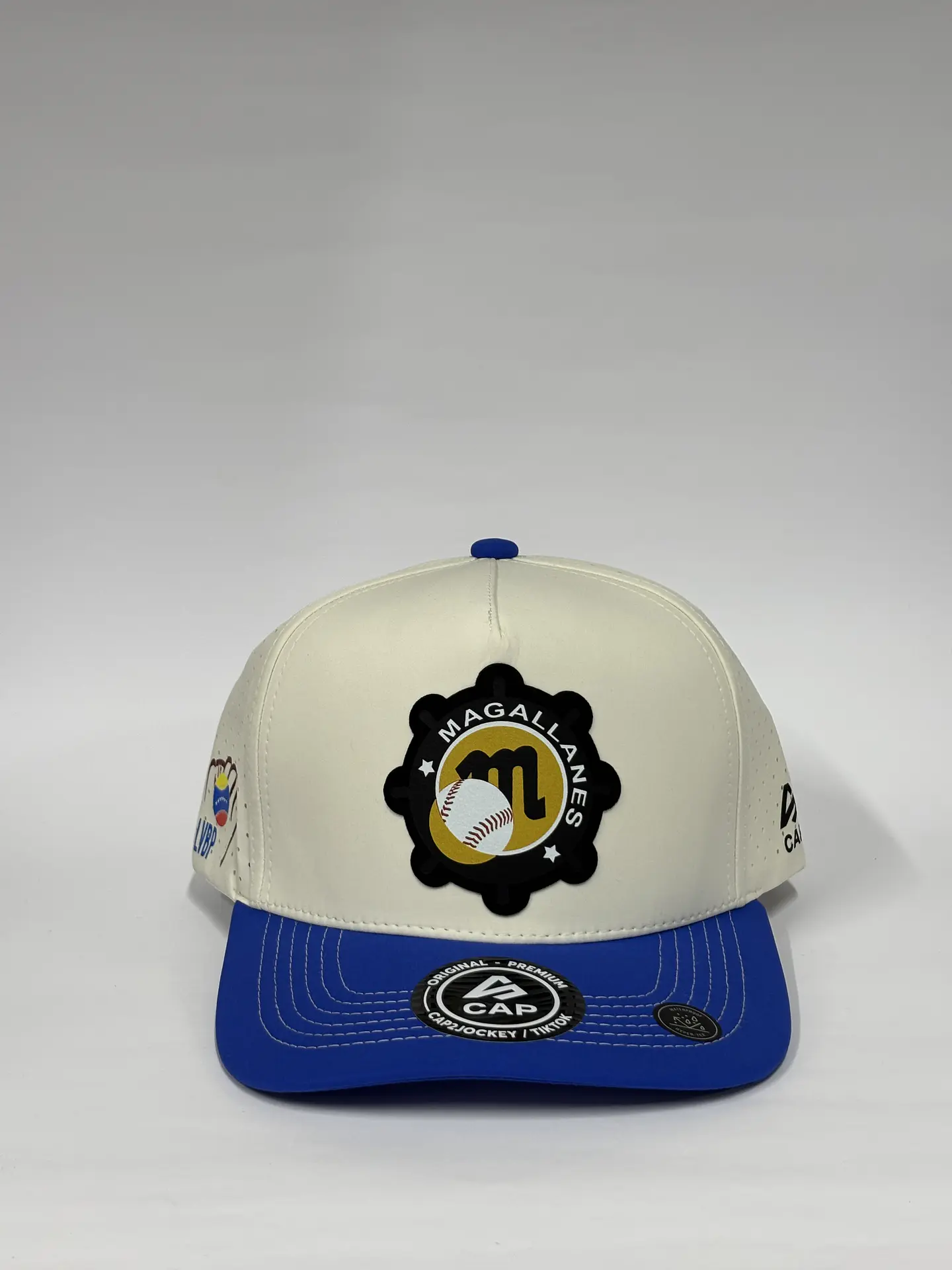 Gorra de lona 5p láser - Blanco x azul / Magallanes B.B.C 1