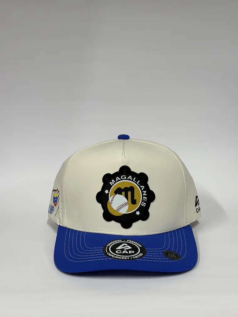 Gorra de lona 5p láser - Blanco x azul / Magallanes B.B.C 1