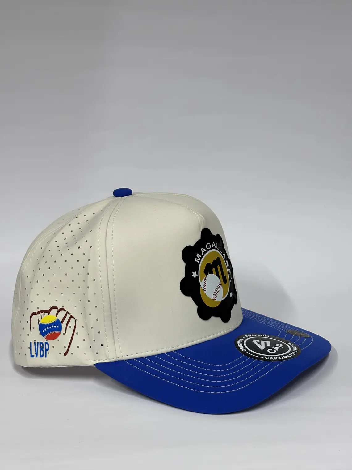 Gorra de lona 5p láser - Blanco x azul / Magallanes B.B.C 2