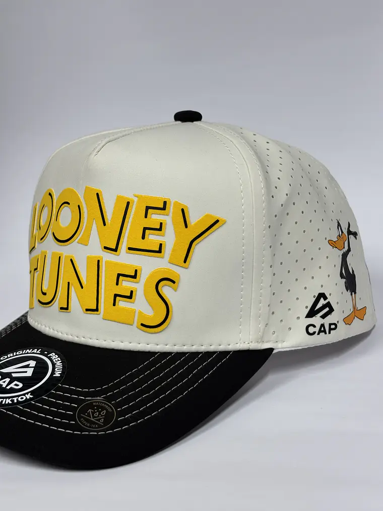Gorra de lona 5p - Blanco x negro - Looney tunes personajes  2