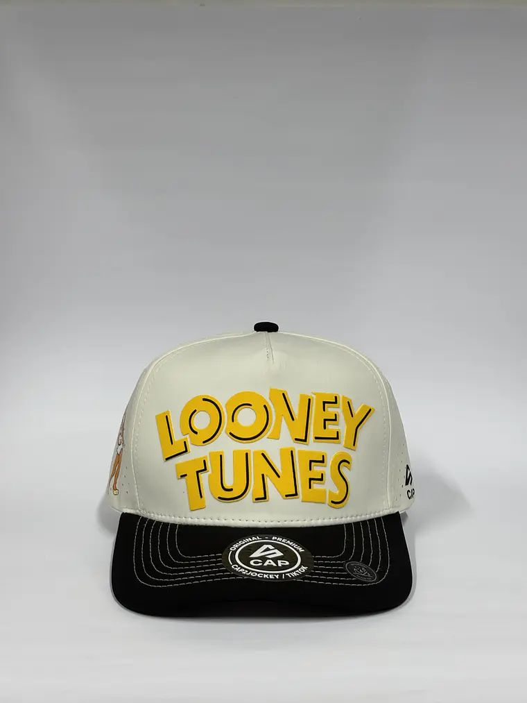 Gorra de lona 5p - Blanco x negro - Looney tunes personajes  1