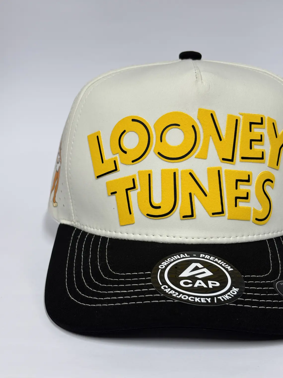 Gorra de lona 5p - Blanco x negro - Looney tunes personajes  4