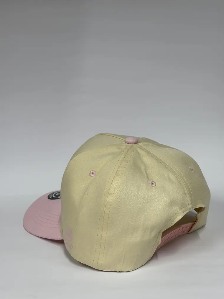 Gorra de lona 5p - Beige x rosado / LA Los Ángeles  clasic  4