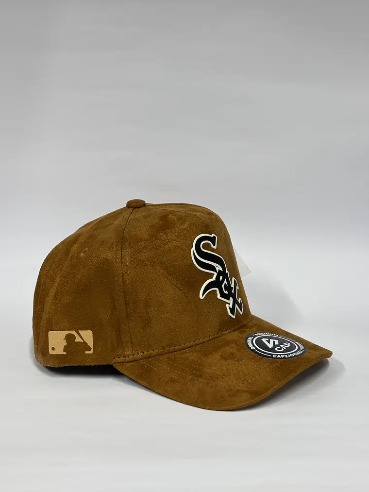 Gorra de gamuza 5p - Camel  / White sox MLB  2