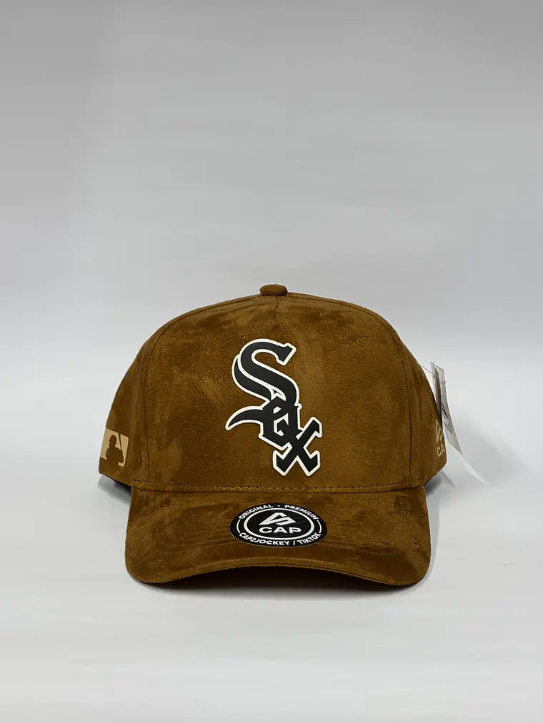 Gorra de gamuza 5p - Camel  / White sox MLB  1