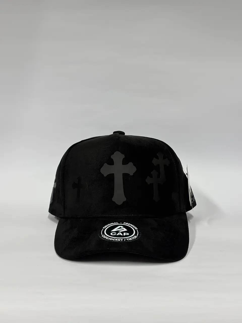 Gorra de gamuza 5p - Negro / Cruz Black  1