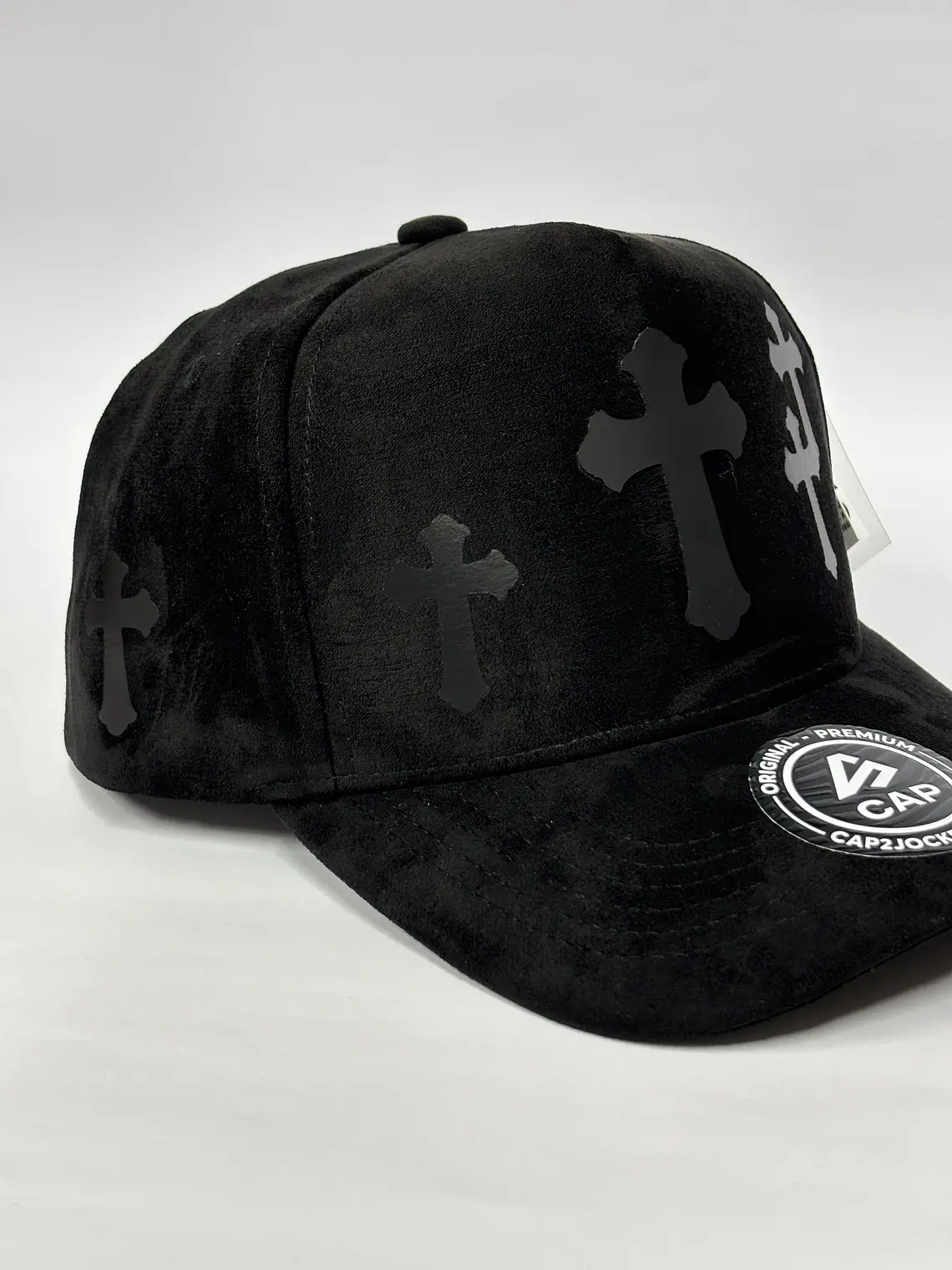 Gorra de gamuza 5p - Negro / Cruz Black  3