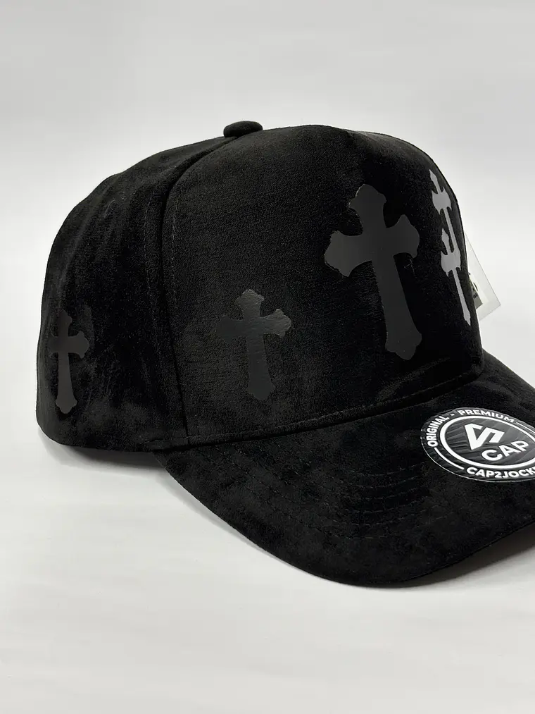 Gorra de gamuza 5p - Negro / Cruz Black  3