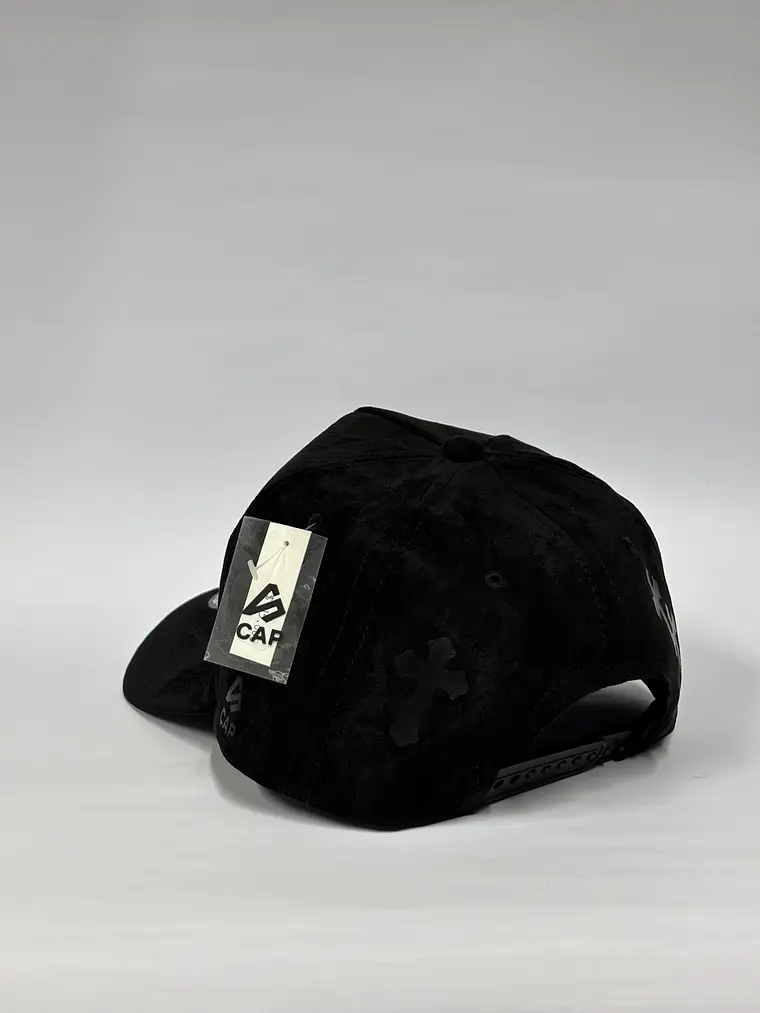 Gorra de gamuza 5p - Negro / Cruz Black  4