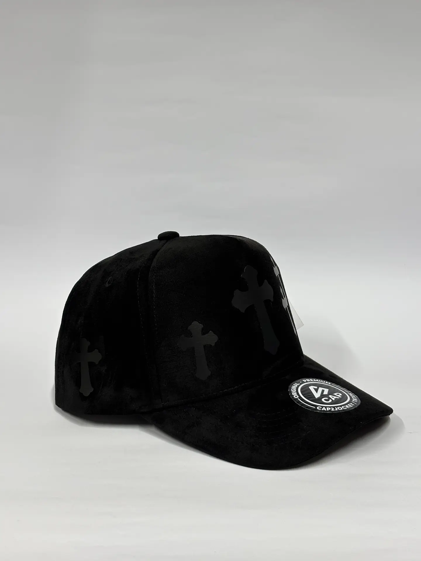 Gorra de gamuza 5p - Negro / Cruz Black  2
