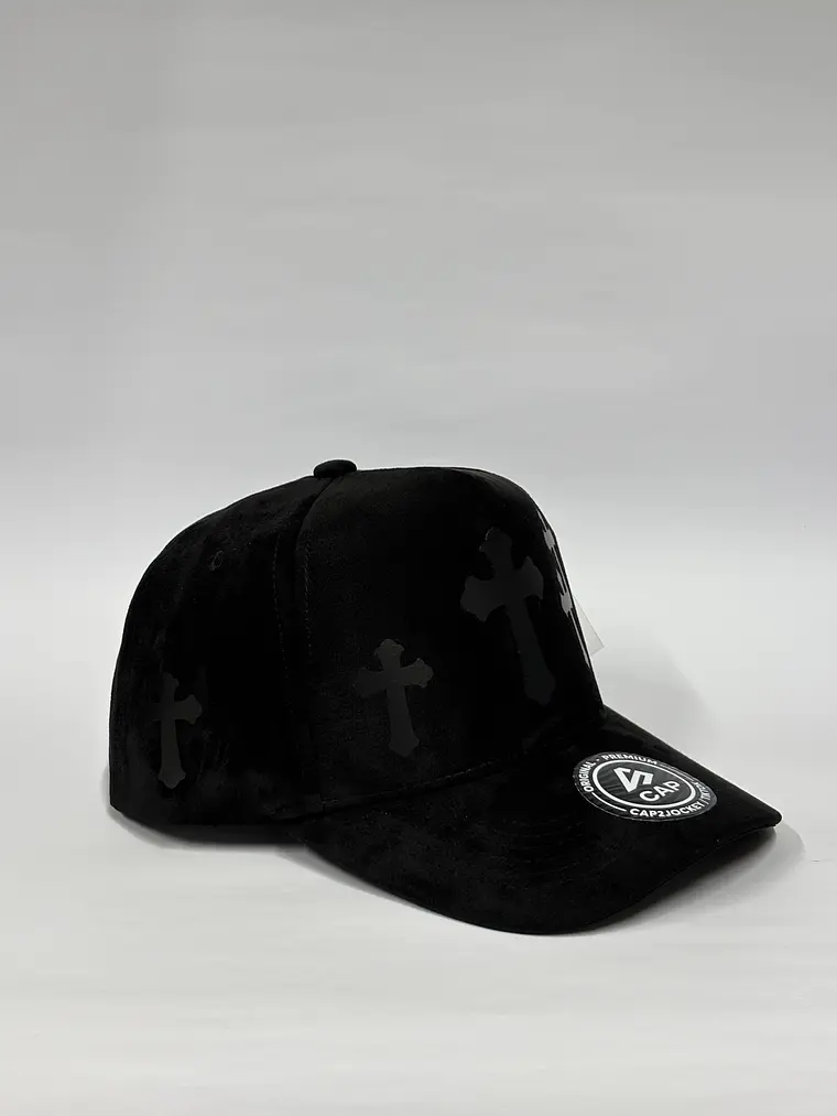 Gorra de gamuza 5p - Negro / Cruz Black  2