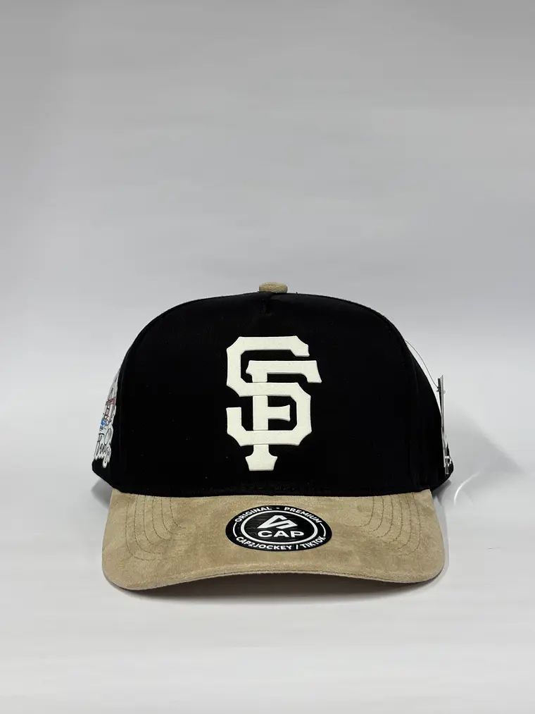 Gorra de lona 5p - Negro x beige / San Francisco  1