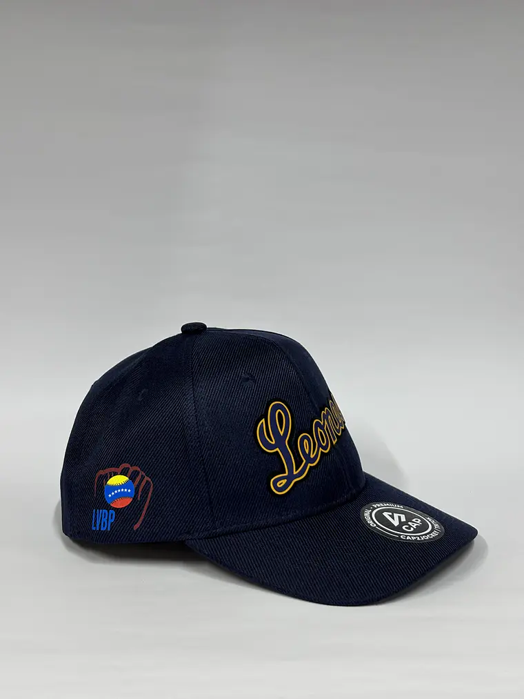 Gorra de lona - Azul marino jaspeado / Leones del Caracas texto  4