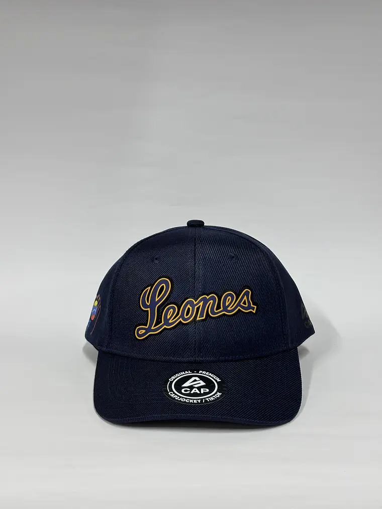 Gorra de lona - Azul marino jaspeado / Leones del Caracas texto  1