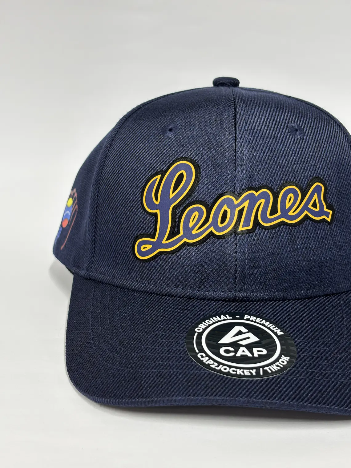 Gorra de lona - Azul marino jaspeado / Leones del Caracas texto  2
