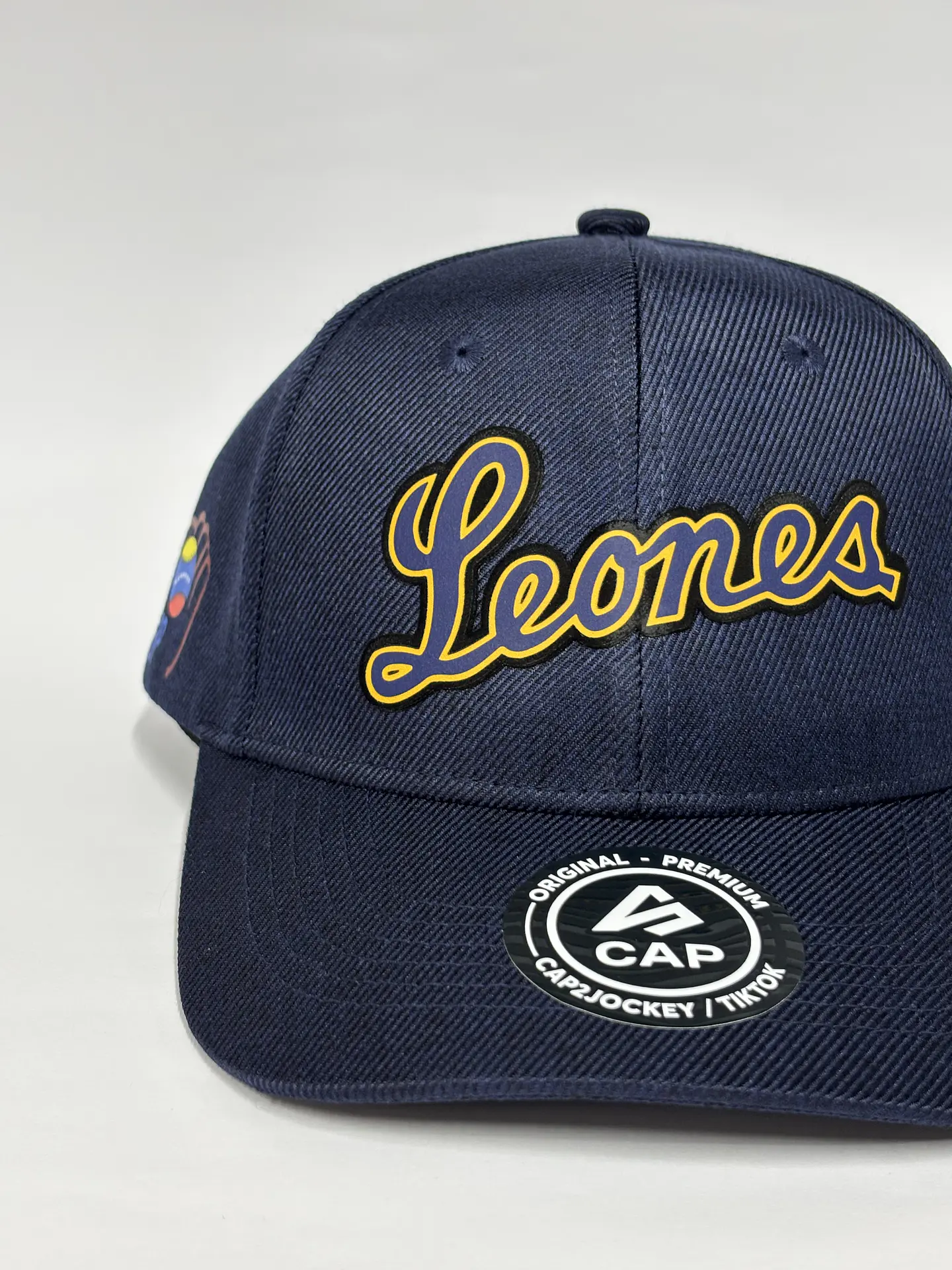 Gorra de lona - Azul marino jaspeado / Leones del Caracas texto  2