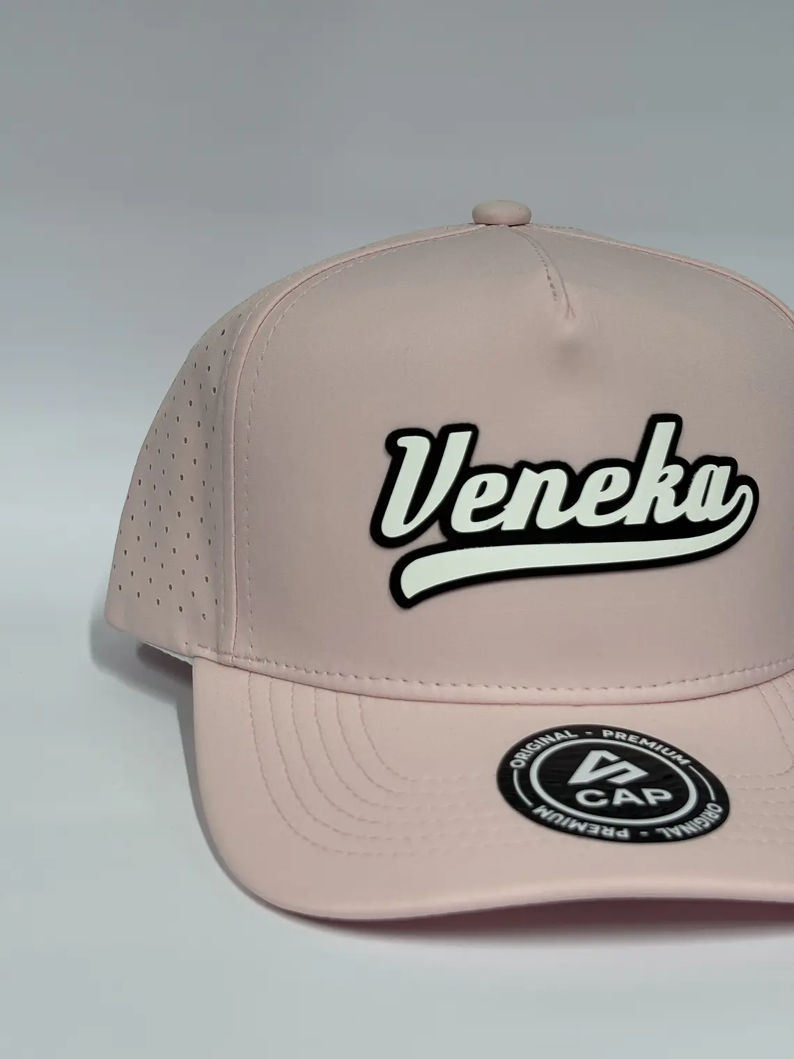 Gorra de lona 5p láser - Rosado / Veneka  2