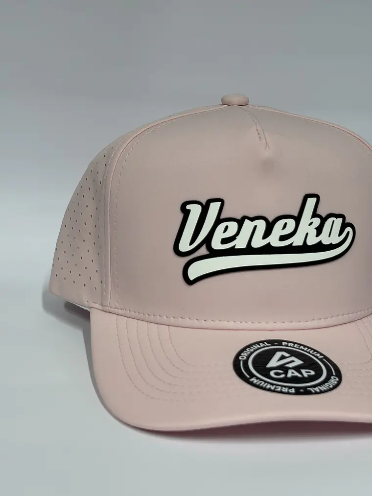 Gorra de lona 5p láser - Rosado / Veneka  2