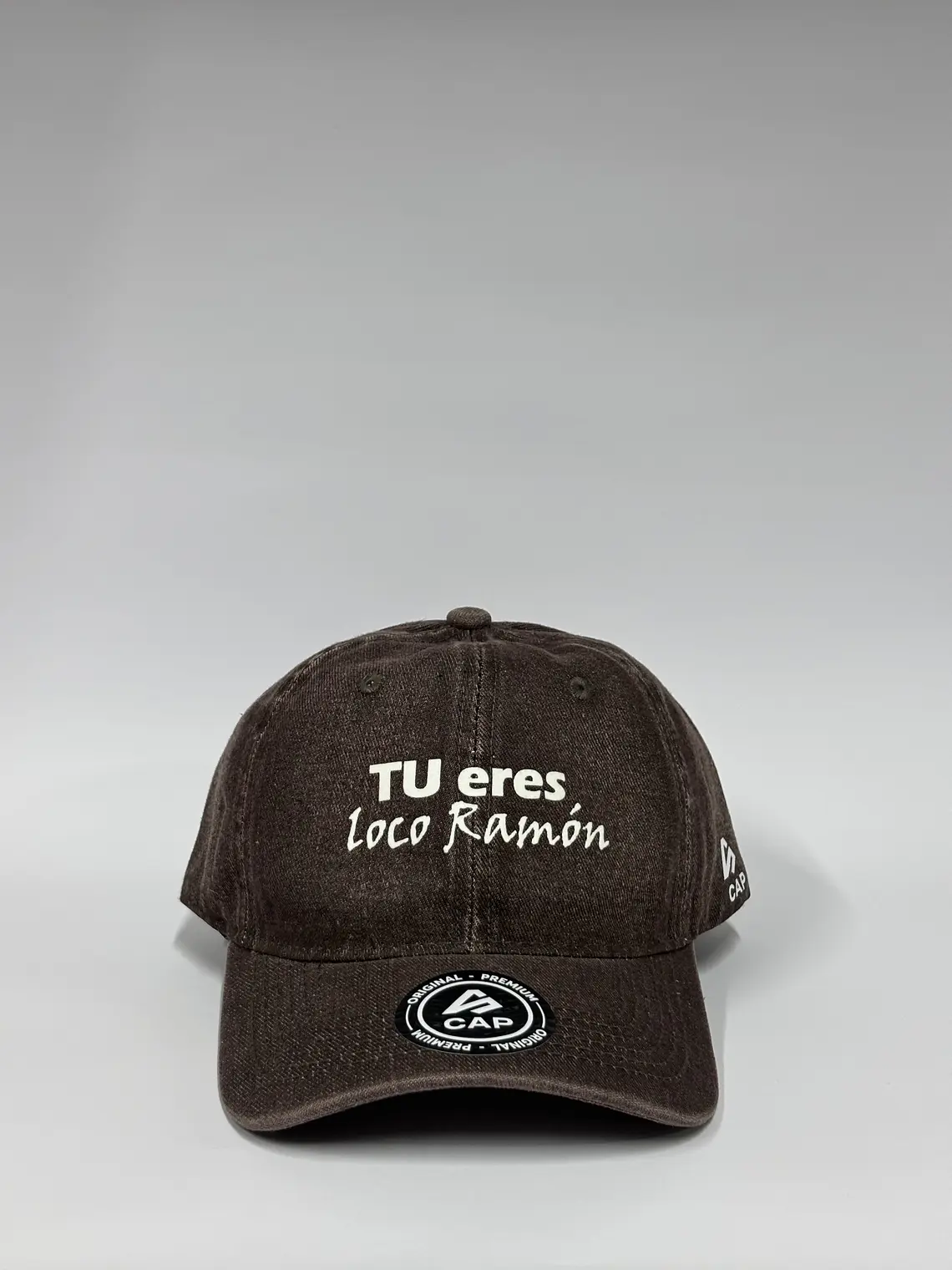 Gorra de lona 6p - Cobre jaspeado / Tu eres loco Ramón  1
