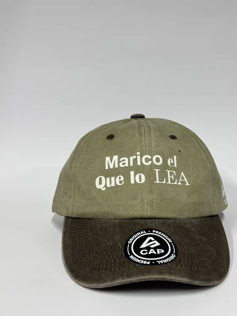 Gorra de lona 6p - Beige x marrón / Marico el que lo lea  3