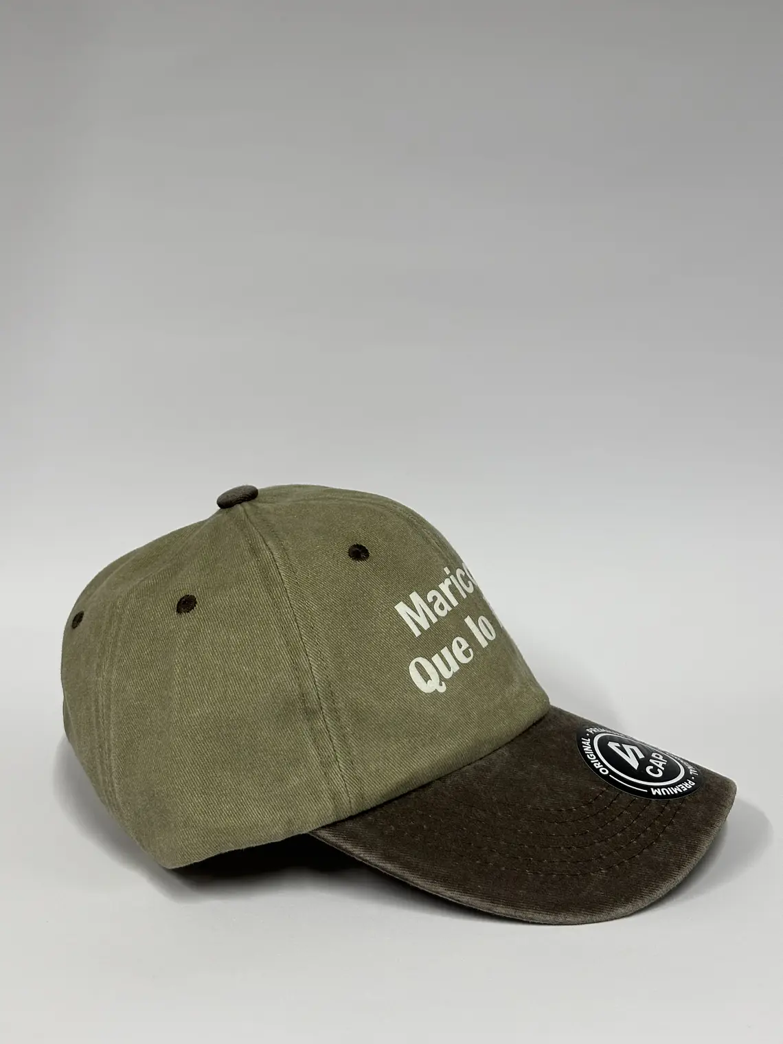 Gorra de lona 6p - Beige x marrón / Marico el que lo lea  2