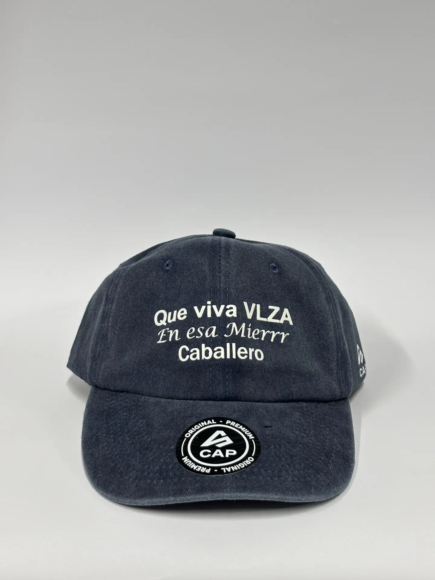 Gorra de lona 6p - Azul jaspeado / Que viva Vzla en esa mierr Caballero  1