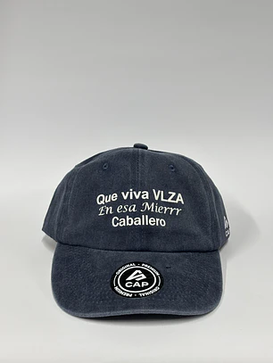 Gorra de lona 6p - Azul jaspeado / Que viva Vzla en esa mierr Caballero 