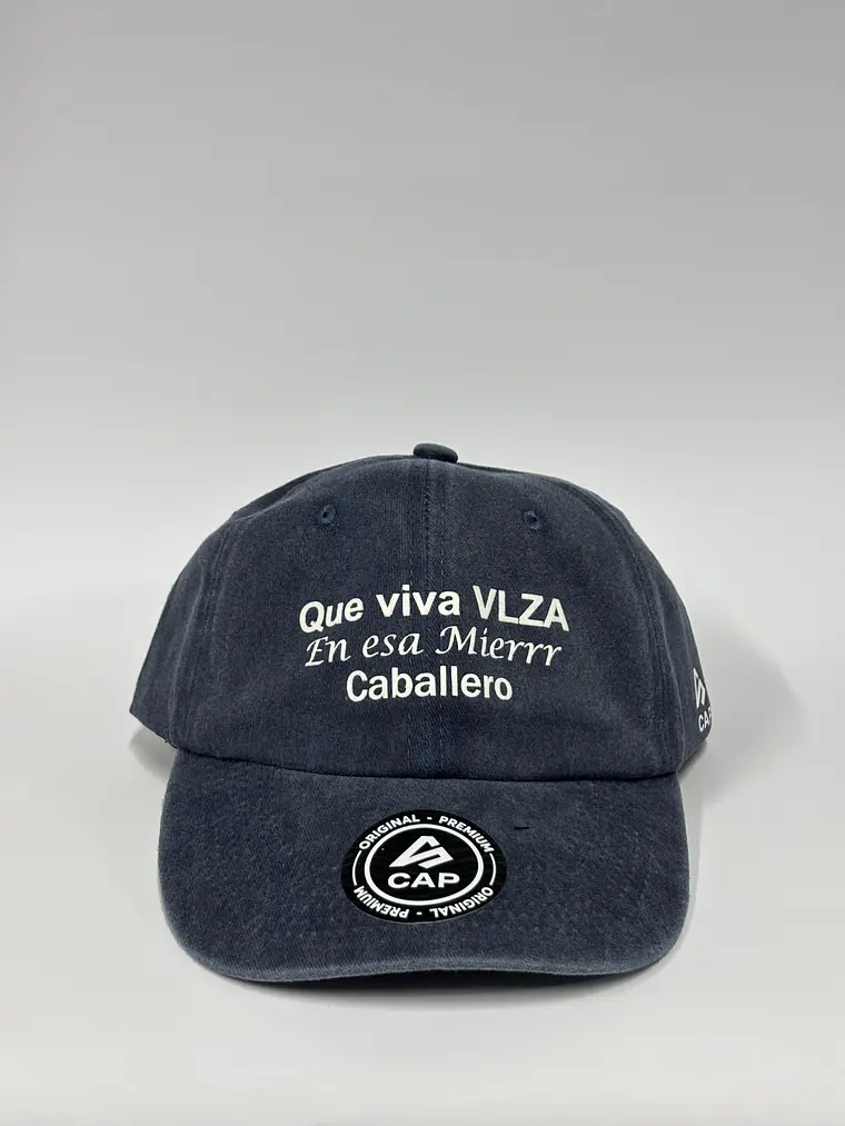 Gorra de lona 6p - Azul jaspeado / Que viva Vzla en esa mierr Caballero  1