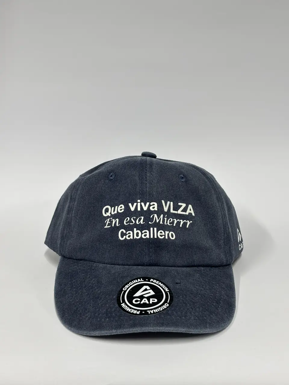 Gorra de lona 6p - Azul jaspeado / Que viva Vzla en esa mierr Caballero  1