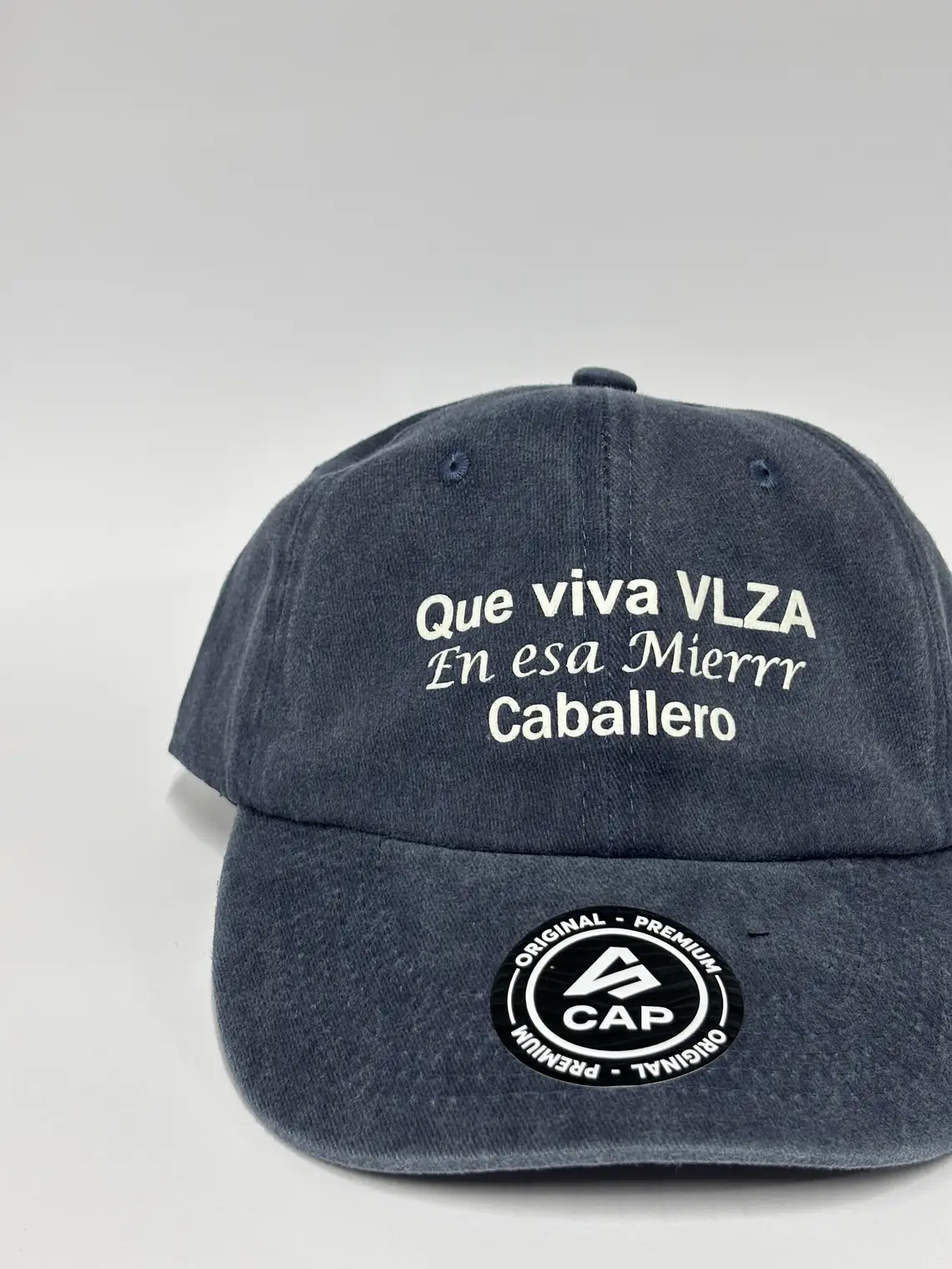 Gorra de lona 6p - Azul jaspeado / Que viva Vzla en esa mierr Caballero  3