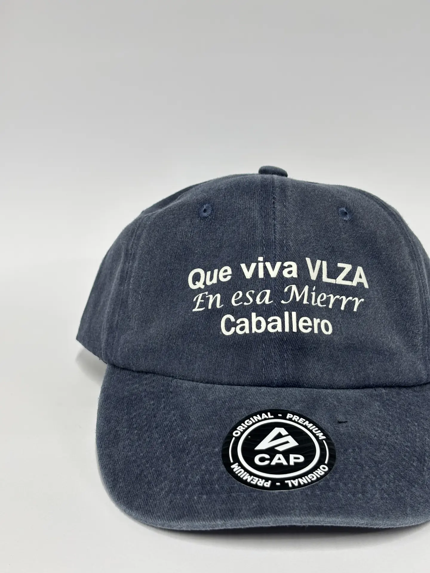 Gorra de lona 6p - Azul jaspeado / Que viva Vzla en esa mierr Caballero  3