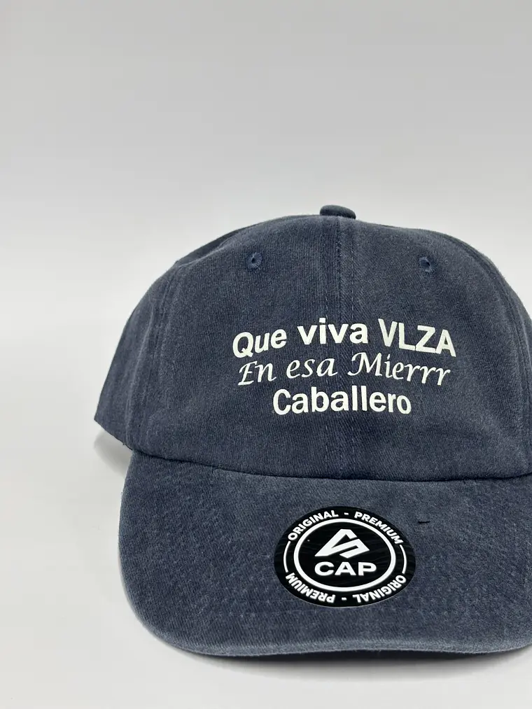 Gorra de lona 6p - Azul jaspeado / Que viva Vzla en esa mierr Caballero  3