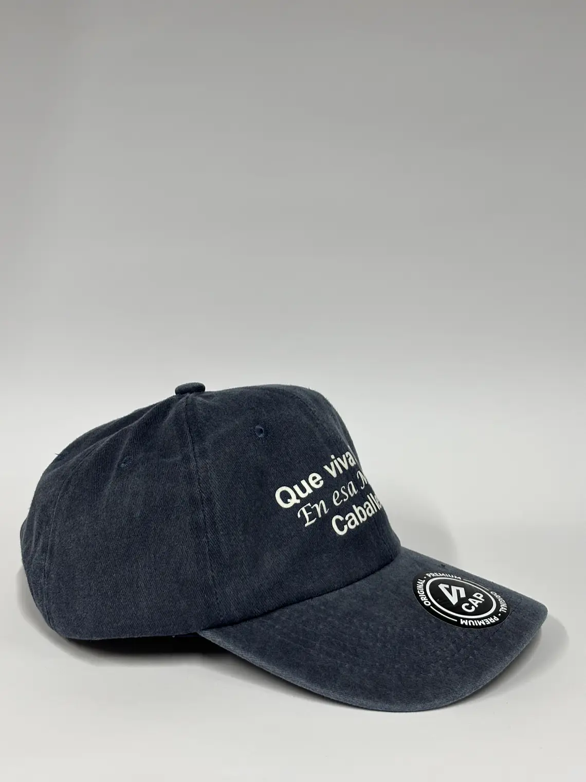 Gorra de lona 6p - Azul jaspeado / Que viva Vzla en esa mierr Caballero  2