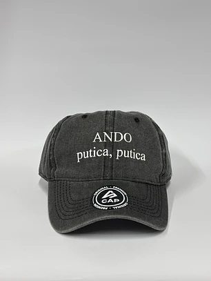 Gorra de lona 6p - Negro jaspeado / Ando putica, putica 